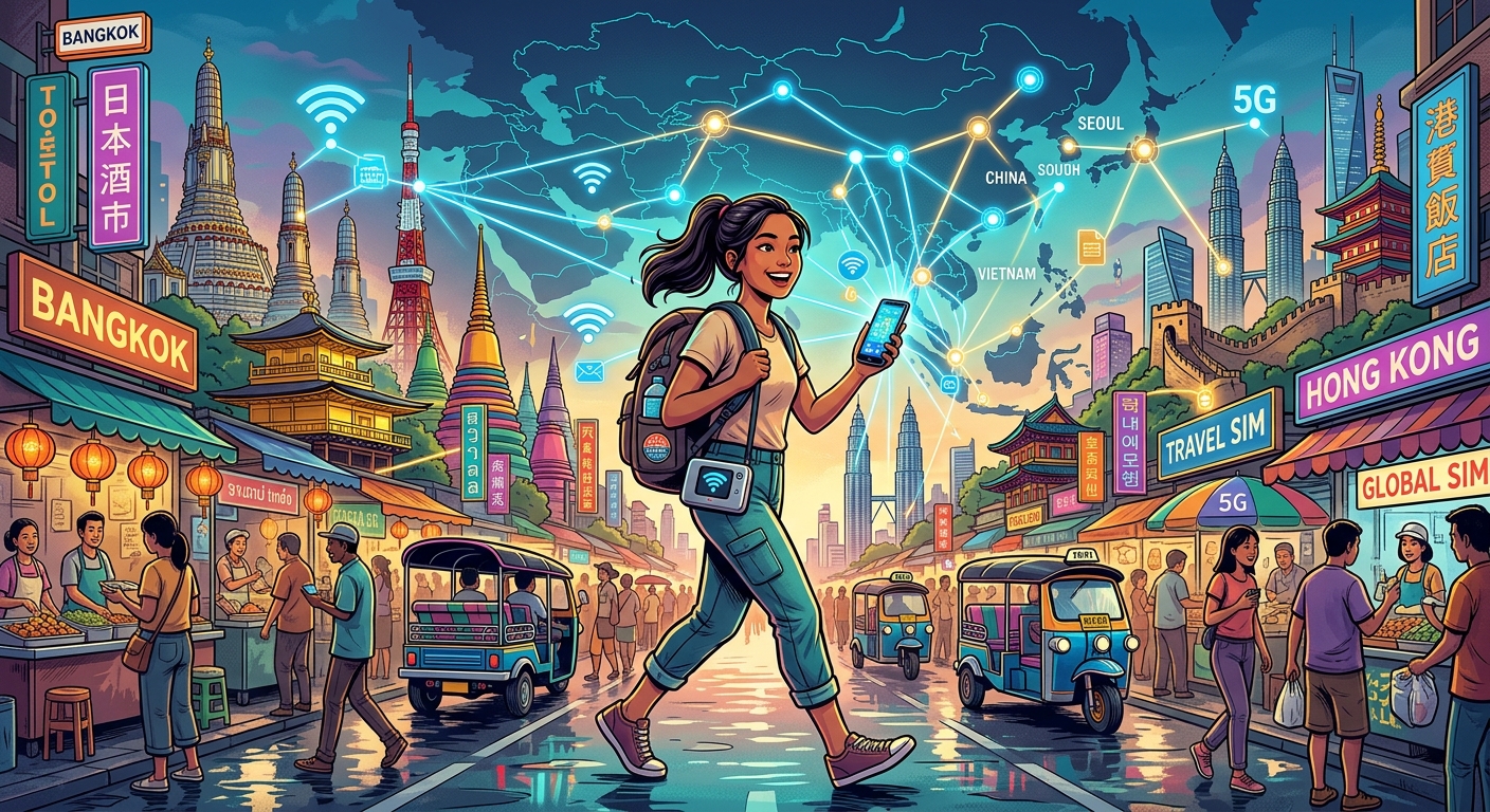 How to Stay Connected When Traveling Through Multiple Countries in Asia